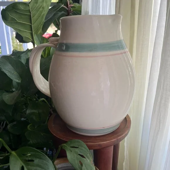 Handcrafted Ceramic Pitcher with Dog and Cactus Design - Picture 2 of 4